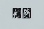 Modern Abstract Human Figure Duo Metal Wall Art