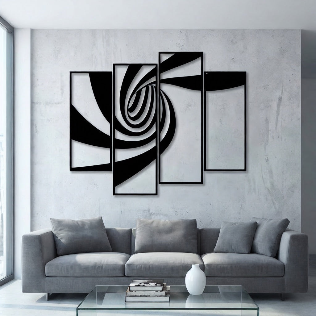 Hypnotic Vortex Spiral Abstract Metal Wall Art