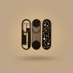 Modern Geometric Trio Metal Wall Art Panels