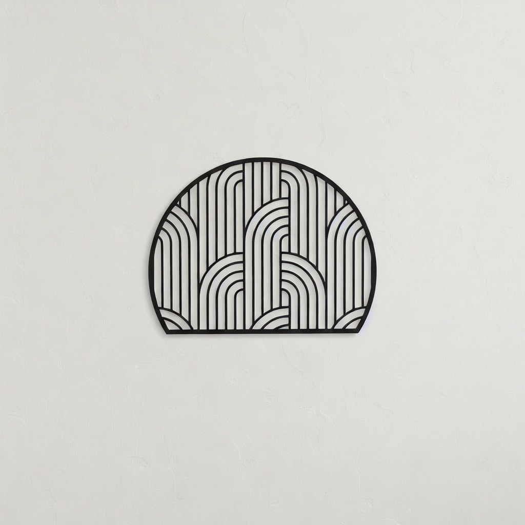 Art Deco Arched Lines Metal Strip Wall Art