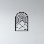 Arched Mountain Peaks Metal Wall Art