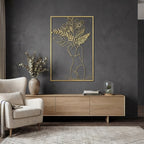 Botanical Female Silhouette Metal Wall Art