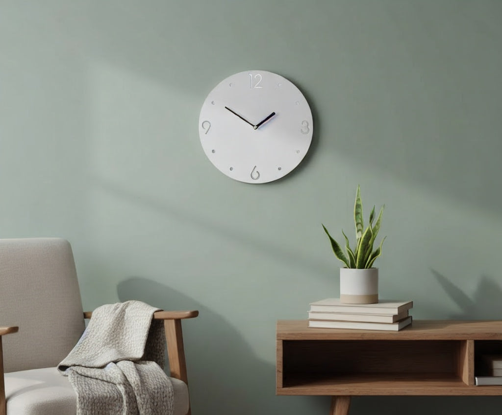 Minimalist Round Metal Wall Clock