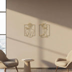 Minimalist Floral Female Nude Set Metal Wall Art