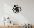 Modern Abstract Melting Numbers Metal Wall Clock