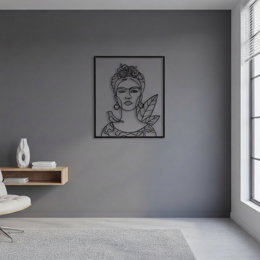 Frida Kahlo Portrait Metal Wall Art