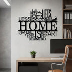 Home Quote Typography Metal Wall Art
