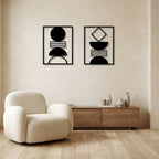 Geometric Abstract Shapes Metal Wall Art Set