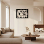 Modern Abstract Lovers Metal Strip Wall Art