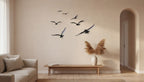Migrating Birds Flight Metal Strip Wall Art