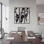 African Tribal Women Triptych Metal Wall Art