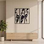 African Tribal Women Triptych Metal Wall Art
