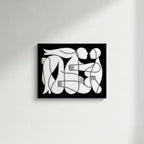 Modern Abstract Lovers Metal Strip Wall Art