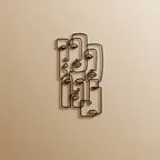 Abstract One Line Faces Metal Strip Wall Art