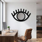 Modern Abstract Eye Silhouette Metal Wall Art