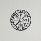 Viking Vegvisir Compass Circular Metal Wall Art