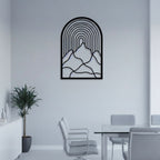 Arched Mountain Peaks Metal Wall Art