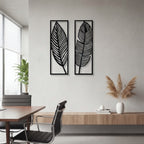 Modern Tropical Banana Leaf Duo Metal Wall Art