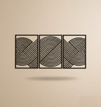 Triple Infinite Spiral Geometric Metal Wall Art