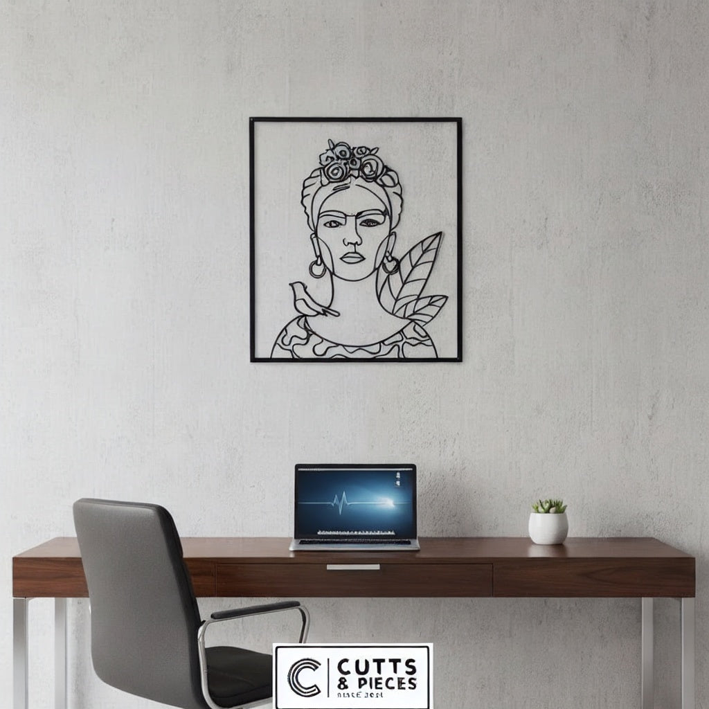 Frida Kahlo Portrait Metal Wall Art