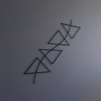 Modern Geometric Triangles Metal Wall Art