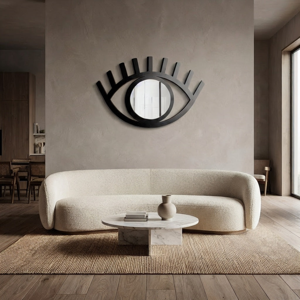 Modern Abstract Eye Silhouette Metal Wall Art