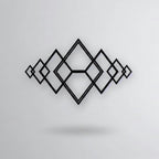 Geometric Interlocking Diamonds Metal Wall Art