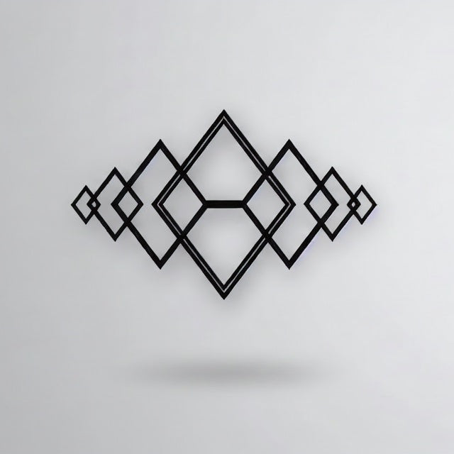Geometric Interlocking Diamonds Metal Wall Art