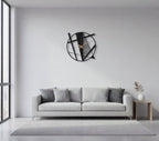 Modern Geometric Abstract Metal Wall Clock