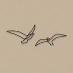 Minimalist Flying Seagulls Metal Wall Art