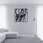 African Tribal Women Triptych Metal Wall Art