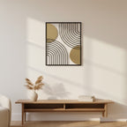 Modern Geometric Semicircle and Arch Metal Wall Art
