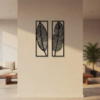 Modern Tropical Banana Leaf Duo Metal Wall Art