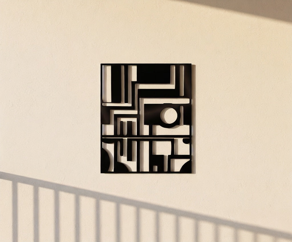 Modern Geometric Maze Abstract Metal Wall Art