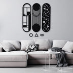 Modern Geometric Trio Metal Wall Art Panels