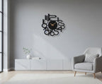 Modern Abstract Melting Numbers Metal Wall Clock