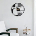 Modern Geometric Abstract Metal Wall Clock