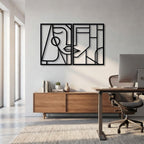 Minimalist Abstract Human Portrait Metal Wall Art Set