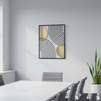 Modern Geometric Semicircle and Arch Metal Wall Art