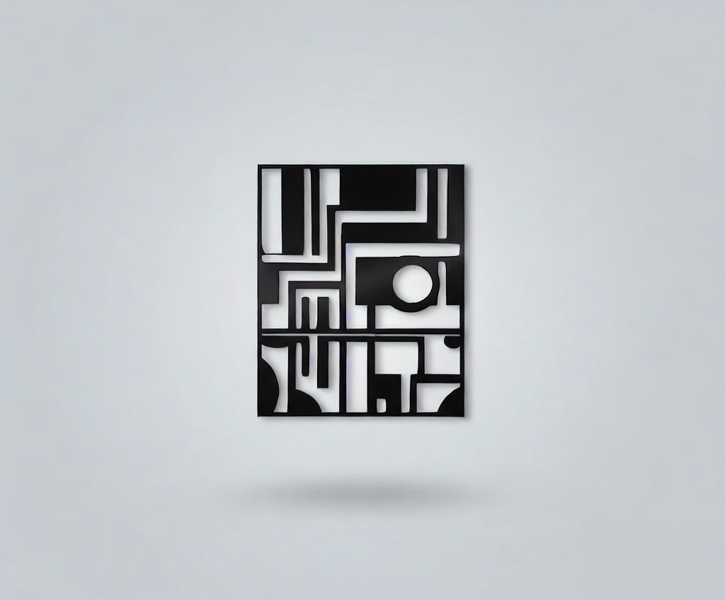 Modern Geometric Maze Abstract Metal Wall Art