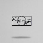 The Creation of Adam Hands Metal Wall Art
