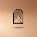 Arched Mountain Peaks Metal Wall Art