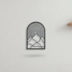 Arched Mountain Peaks Metal Wall Art