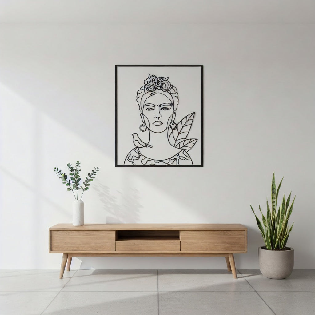 Frida Kahlo Portrait Metal Wall Art