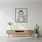 Frida Kahlo Portrait Metal Wall Art