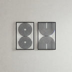 Minimalist Arch and Geometric Circles Metal Wall Art