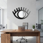 Modern Abstract Eye Silhouette Metal Wall Art