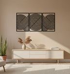 Triple Infinite Spiral Geometric Metal Wall Art