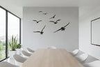 Migrating Birds Flight Metal Strip Wall Art