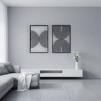 Minimalist Arch and Geometric Circles Metal Wall Art